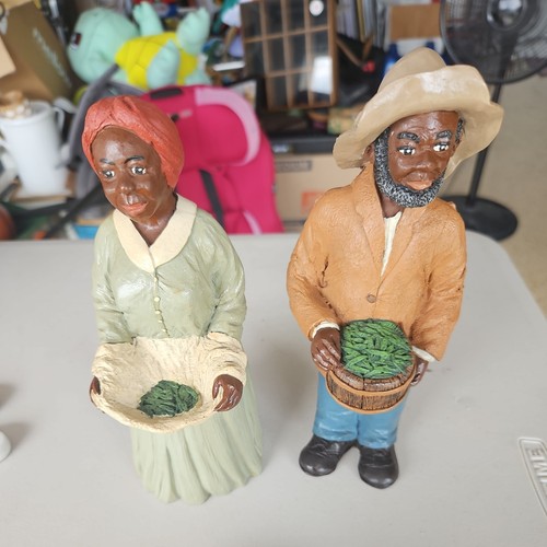 Black folk art farming - , couple
