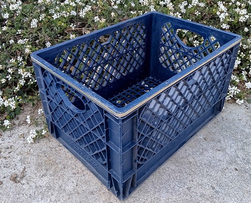 Steel band dairy milk crate - steel,