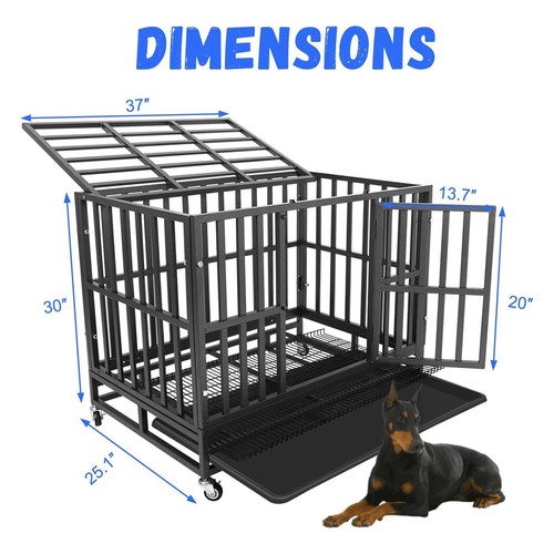 Heavy duty dog crate cage - duty,