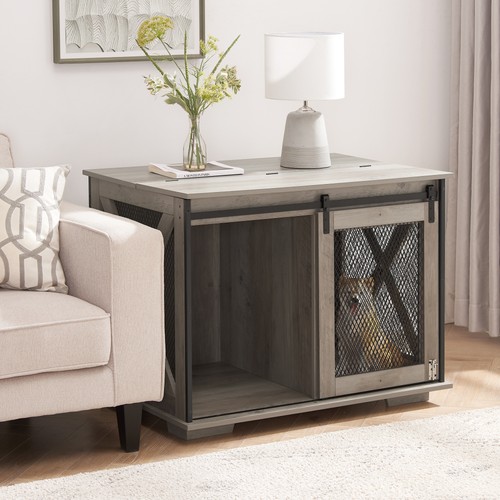 Farmhouse dog crate - farmhouse,